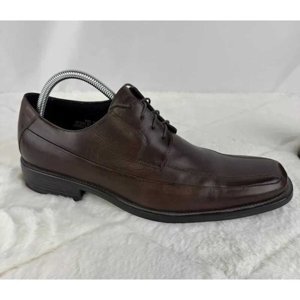 Men’s KENNETH COLE M72245  By The Way Silver Technology Brown Leather Shoe Sz 10